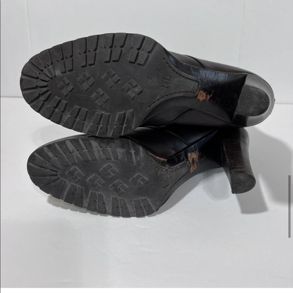 SOLD Ralph Lauren Purple Label Brown Leather Ankle Boots Size 8B - Picture 4 of 4